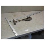 T Square and pipe cutter