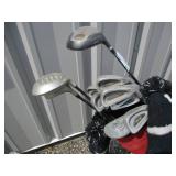Golf clubs and bags