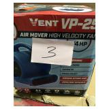 B Air 1/4 HP Air Mover for Water Damage Restoration Carpet Dryer Floor Blower Fan Home and Plumbing Use, Blue in working conditions