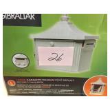 Hamilton White Locking Aluminum Large Post-Mount Mailbox in good conditions