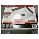 NUTONE InVent Decorative Polished Steel 70 CFM Ceiling Exhaust Fan with White Globe and Light in good conditions