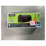 Elite Medium Galvanized Steel Post-Mount Mailbox in Black in good conditions