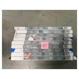 Lot of 9 pcs of White 1 in. Light Filtering Vinyl Blind - 23 in. W x 64 in. L not used