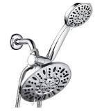 Hotel Spa 30-Spray Setting Hand Shower and Shower Head Combo Kit in Chrome Finish not used
