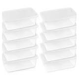 Homz Clear Storage,White Lid  6 Qt. Pack 10 in good conditions