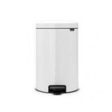 Brabantia 5.3 Gal. White Steel Step-On Trash Can not used
