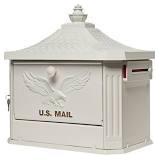 Hamilton White Locking Aluminum Large Post-Mount Mailbox in good conditions