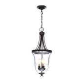 3- Light Foyer, Antique Forged Iron open box not used