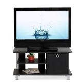 Simplistic Espresso Entertainment Center with Bin Drawers in good conditions
