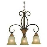 Hampton Bay Chester 3-Light Chandelier Aruba Teak not used