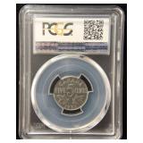 1933 CANADA NICKEL AU53 PCGS BETTER DATE COIN