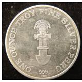 1 TROY OZ. .999 FINE SILVER PERU ROUND