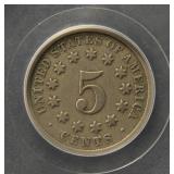 1872 US SHIELD NICKEL VG10 SEGS