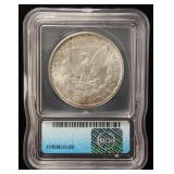1890 MORGAN SILVER DOLLAR MS63+ (PLUS DESIGNATION) ICG