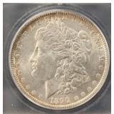 1890 MORGAN SILVER DOLLAR MS63+ (PLUS DESIGNATION) ICG