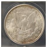 1890 MORGAN SILVER DOLLAR MS63+ (PLUS DESIGNATION) ICG