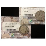 (2) SILVER HALF DOLLARS: 1908-S BARBER & 1941 WALKING LIBERTY
