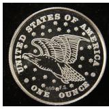 1 TROY OZ. .999 FINE SILVER LIBERTY EAGLE ROUND