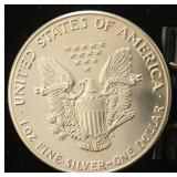 1987 AMERICAN SILVER EAGLE 1 TROY OZ. .999 FINE SILVER DOLLAR