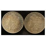 (2) MORGAN SILVER DOLLARS: 1883 & 1888