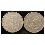 (2) MORGAN SILVER DOLLARS: 1883 & 1888