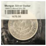 1885-O MORGAN SILVER DOLLAR AU SEALED LITTLETON