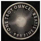 1 TROY OZ. .999 FINE SILVER SUNSHINE MINTING ROUND