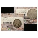 (2) SILVER COINS: 1884 MORGAN SILVER DOLLAR & 1907-D BARBER HALF