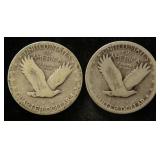 (2) STANDING LIBERTY SILVER QUARTERS: 1925 & 1926