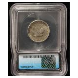 1929 STANDING LIBERTY SILVER QUARTER AU55 ICG