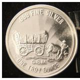 1 TROY OZ. .999 FINE SILVER PROSPECTOR GOLDEN STATE MINT