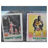 Autographed Basketball and Vintage Cards with Kobe, Cazzie and Bird