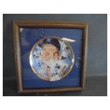 Mickey Mantle Limited Edition Collectors Plate in Frame