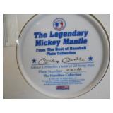 Mickey Mantle Limited Edition Collectors Plate in Frame