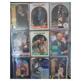 Binder and Stack of Basketball Cards - Stars and Vintage