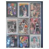 Binder and Stack of Basketball Cards - Stars and Vintage