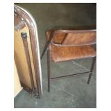 2 Folding Tables & 2 Chairs. Brown