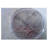1921 Peace Dollar in Case