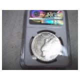 1923 S Graded Peace Dollar in Case. MS61