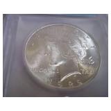 1922 Graded Peace Dollar in Case. MS65