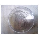 1934 D Peace Dollar in Case