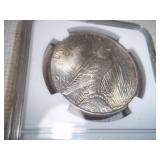 1923 S Graded Peace Dollar. MS62