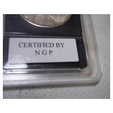 1922 Graded Peace Dollar in Case. MS67