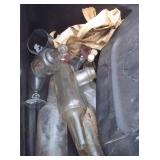 Tote with Vintage Bottles & Lanterns