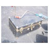 2 Chairs with Wheels, Storage Trunk, Ice Auger