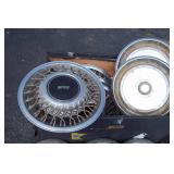 Hub Caps, Cart Wheels, Wood Storage Box