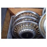 Hub Caps, Cart Wheels, Wood Storage Box