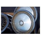 Hub Caps, Cart Wheels, Wood Storage Box