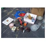 Tote with Fossil Watch and Numerous Vintage Collectibles