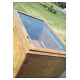 Wood Cabinet with Glass Door. 26" x 38"